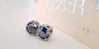 Swarovski hematite crystal earrings