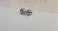 Black Hematite Bezel Stud Earrings | Swarovski Crystal Studs | Birthday Gift