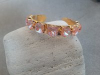 Crystal Metal Cuff | Peach Delight Adjustable Bangle