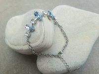 Mixed Navette Crystal Tennis Bracelet | Marquise Wedding Day Jewelry