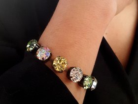 Vintage Crystal Tennis Bracelet | Handmade Jewelry | Girlfriend Gift