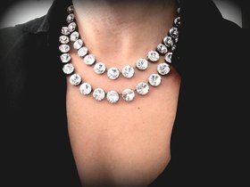 Double Strand Crystal Necklace | Anna Wintour Style Tennis Choker