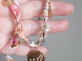 Personalized Bandana Charm Necklace | Colorful Ribbon Boho Necklaces