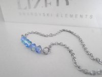 Provence Lavender Layered Beaded Necklace, Minimalist Jewelry, Bicone Bar Pendant, Woman Everyday Crystal Jewelry