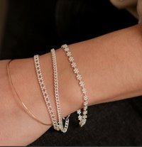 Personalized 925 Sterling Silver Stacking Chain Bracelet with Initial, Mother's Day Statement Jewery, 30th Birthday Gift