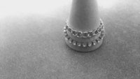 Double Row Chain Bracelet with Rhinestones | Stainless Steel Crystal Bracelet