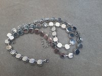 Clear and White Opal Crystal Three Strand Necklace in Platinum Anna Wintour Collet Rivoli Choker 12mm Statement Jewelry Women Birthday Gift