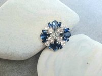 Blue Sapphire Brooch for Clothes Rhinestone Pin | Scarf Brooches 