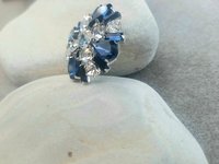 Blue Sapphire Brooch for Clothes Rhinestone Pin | Scarf Brooches 