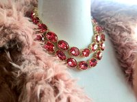 Pink Crystal Chunky Riviere Necklace | Anna Wintour Jewelry