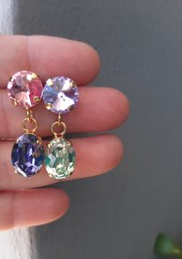 Colorful Mismatched Earrings Set Dangle | Summer Rainbow Party Jewelry 