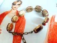 Ruby Oval Crystal Tennis Bracelet in Bronze | Christmas Gift
