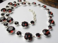 Burgundy Crystal Tennis Necklace | Anna Wintour Collet 