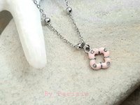 Enamel Clover Charm Necklace | Stainless Steel Chain Pendant