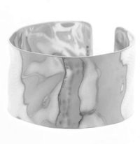 Sterling Silver Hammered Heart Ring: Adjustable 925 Band