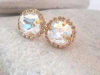 Gold Bridal Stud Earrings | Wedding Jewelry for Brides