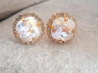 Gold Bridal Stud Earrings | Wedding Jewelry for Brides