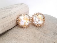 Gold Bridal Stud Earrings | Wedding Jewelry for Brides