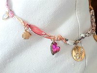 Personalized Bohemian Bandana Necklace: Zodiac Charm, Colorful Ribbon