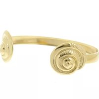 Bold Spiral Cuff Bracelet in Gold: Greek Inspired Adjustable Bangle Stainless steel