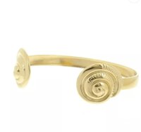 Bold Spiral Cuff Bracelet in Gold: Greek Inspired Adjustable Bangle Stainless steel