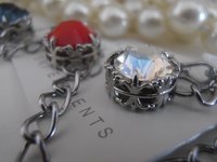 Multi-color Long Chain Crystal Necklace, Art Deco Filigree Jewelry, Bohemian Necklace, Birthday Gift for Girlfriend ByParisie