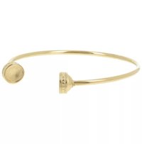 Natural Moonstone Bangle Bracelet | Open Stainless Steel Gemstone Cuff 