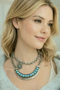 Chunky Rolo Chain Necklace | Flower Charm in Stainless Steel