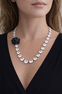 Rose Bud Crystal Choker Necklace | Bridal Statement Jewelry