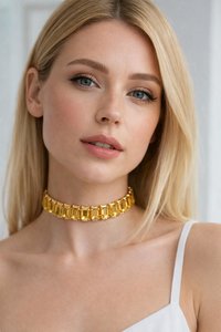 Topaz Crystal Choker Necklace | Statement Collar Wedding Jewelry