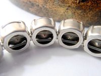 Aurora Borealis Stretch Crystal Bracelet, Wedding Stretch Cuff, Silver Sew on Bracelet for Women in Antique Silver, Mom Birthday Gifts