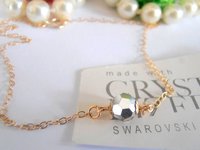 Minimalist Gold fill Beaded Chain Anklet, Foot Jewelry, Sandal Charm Bracelet, Crystal Summer Accessories