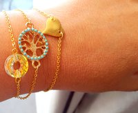 Minimalist Layered Gold Bracelet / Stacking Everyday Jewelry / Women's Gift / Dainty Chain / Birthday Gift