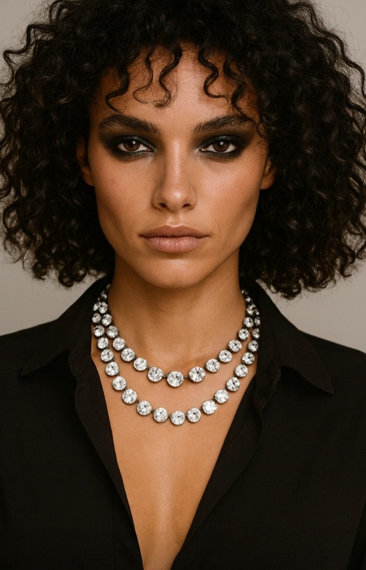 Double Strand Crystal Necklace | Anna Wintour Style Tennis Choker
