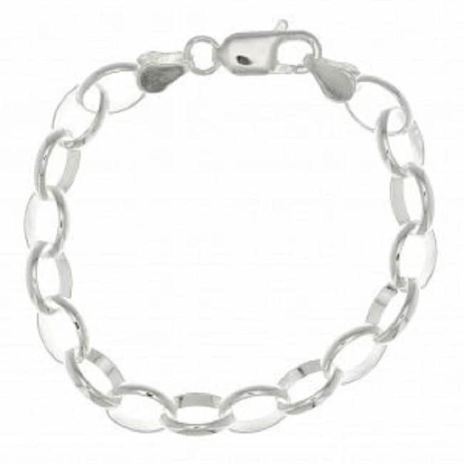 Customized Sterling Silver Chain Bracelets, 925 Bracelet, Letter Charms