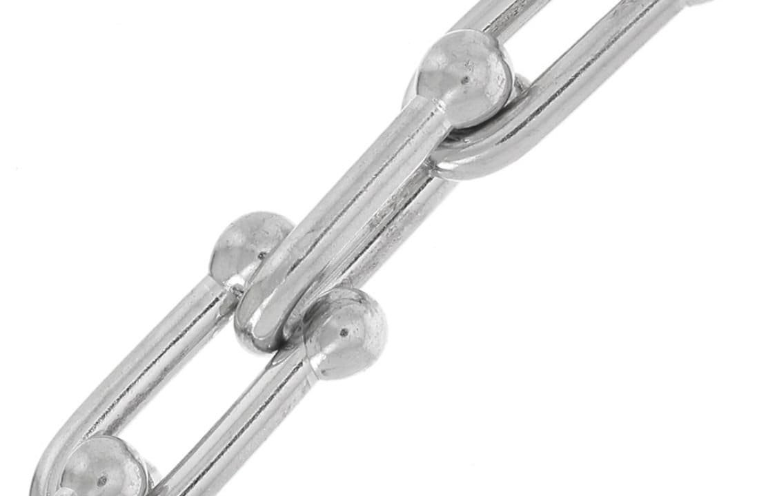 Chunky Horseshoe Stainless Steel Chain Bracelet - U Shape, Thick Link Novelty Chain - Silver Jewelry - Unique Gift for Wife
