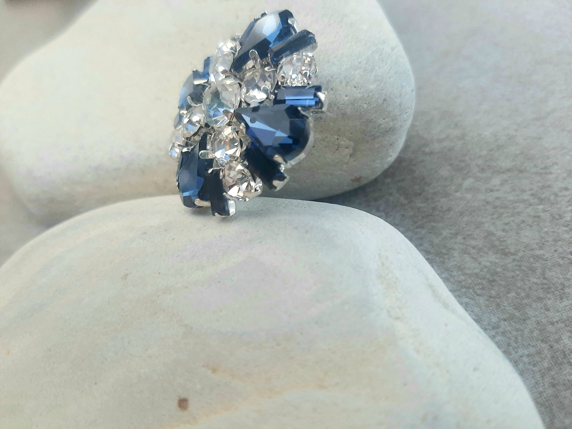 Blue Sapphire Brooch for Clothes Rhinestone Pin | Scarf Brooches 
