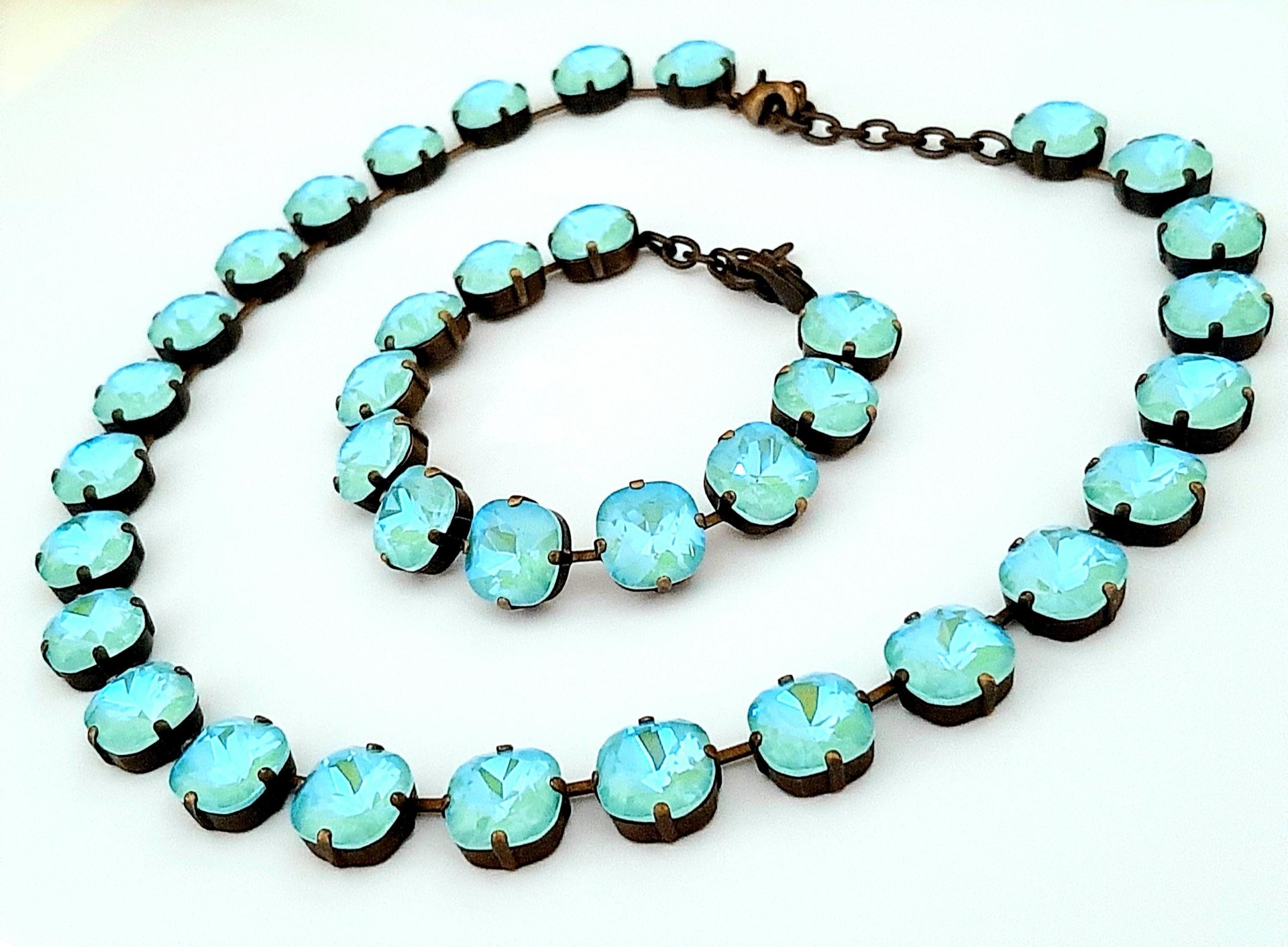Anna Wintour Tennis Necklace in Antique Bronze | Jewelry Set