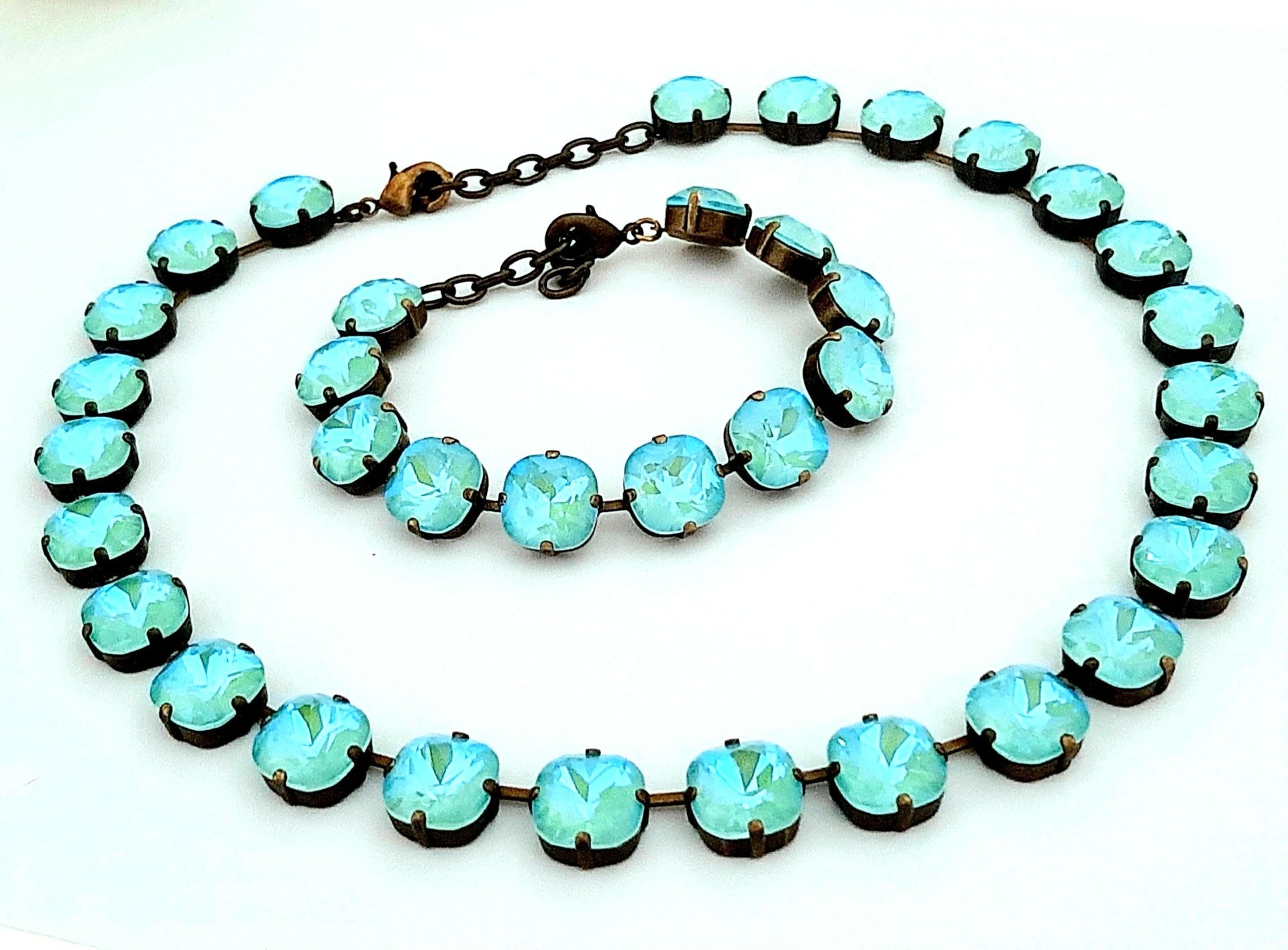 Anna Wintour Tennis Necklace in Antique Bronze | Jewelry Set