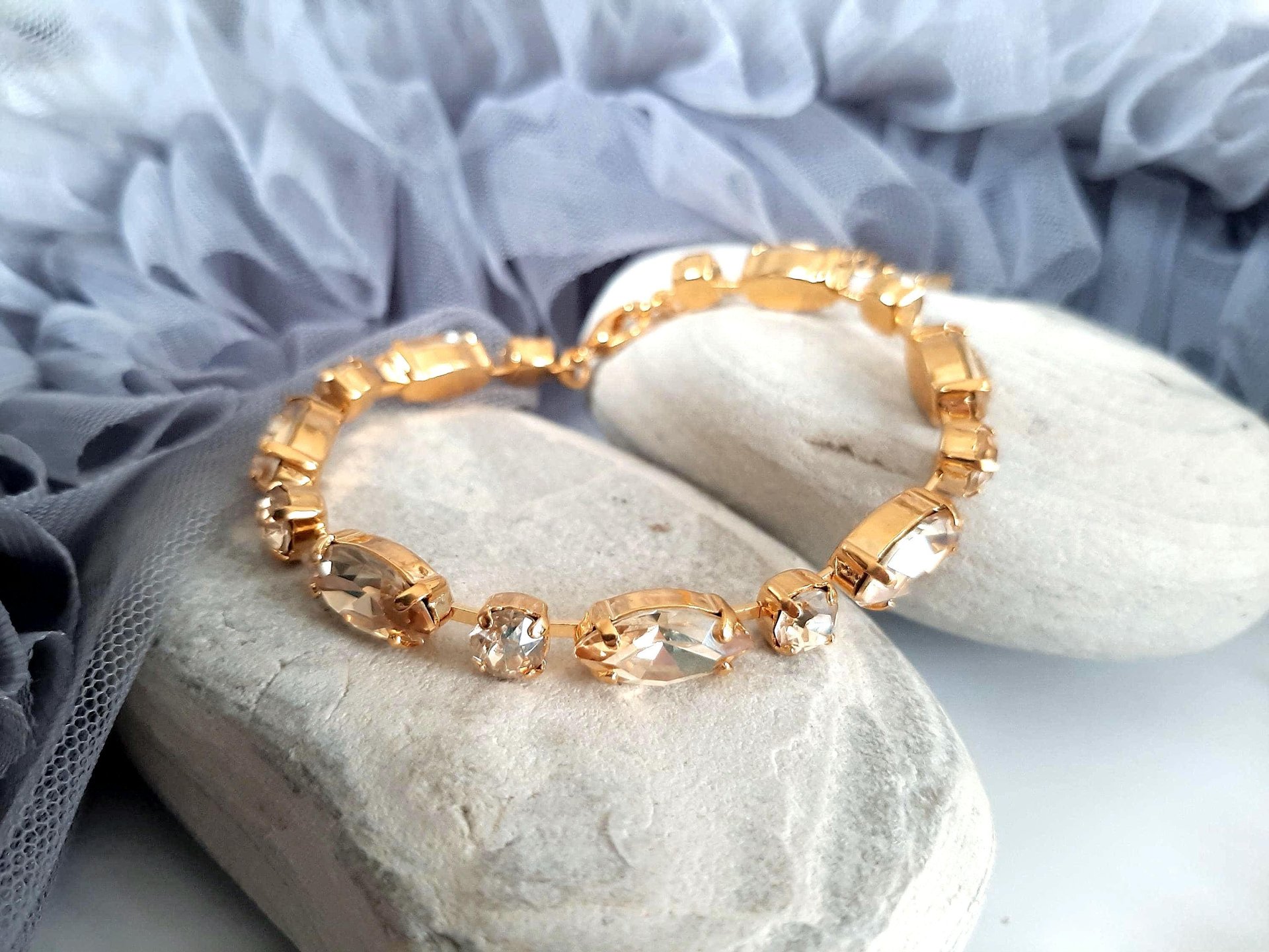 Crystal Clear Tennis Bracelet | Wedding Day Jewelry for Brides | Bridesmaid Gifts