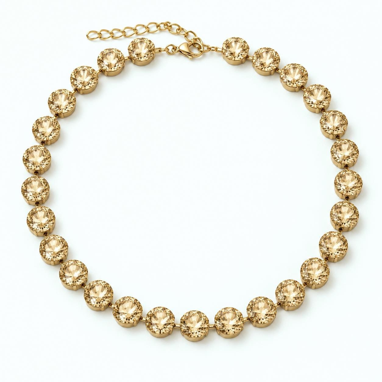 Double Strand Swarovski Rivoli Necklace | Anna Wintour Jewelry 