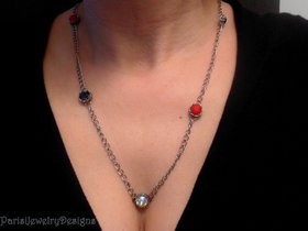 Long Coloful Crystal Necklace
