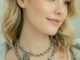 Chunky Rolo Chain Necklace | Flower Charm in Stainless Steel