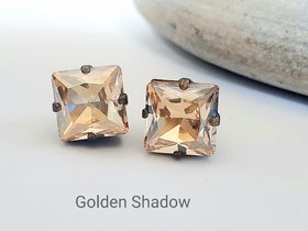 Antique bronze crystal earrings